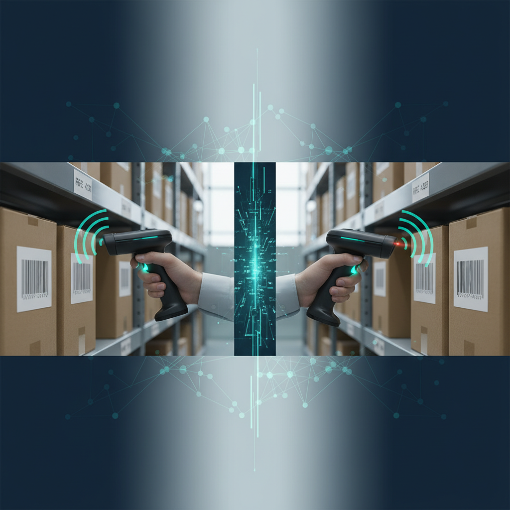 RFID vs barcode comparison - side by side tracking technology