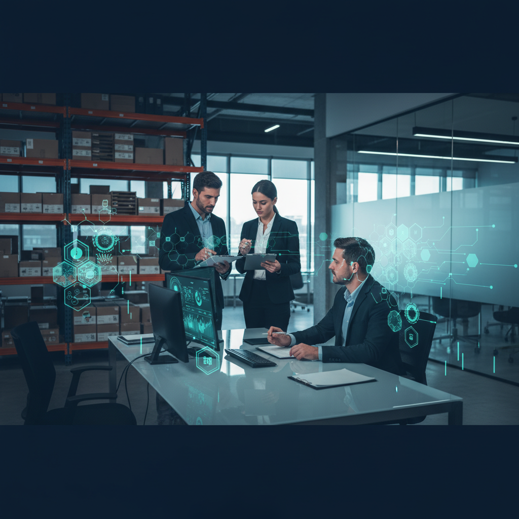 SOX compliance auditors reviewing inventory controls in corporate setting