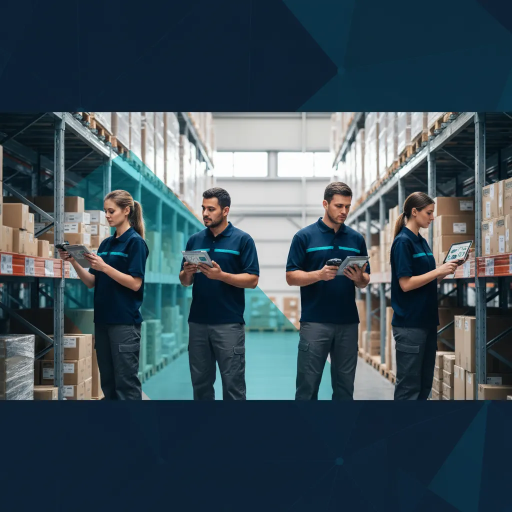 Warehouse inventory services - professional counting crew in warehouse