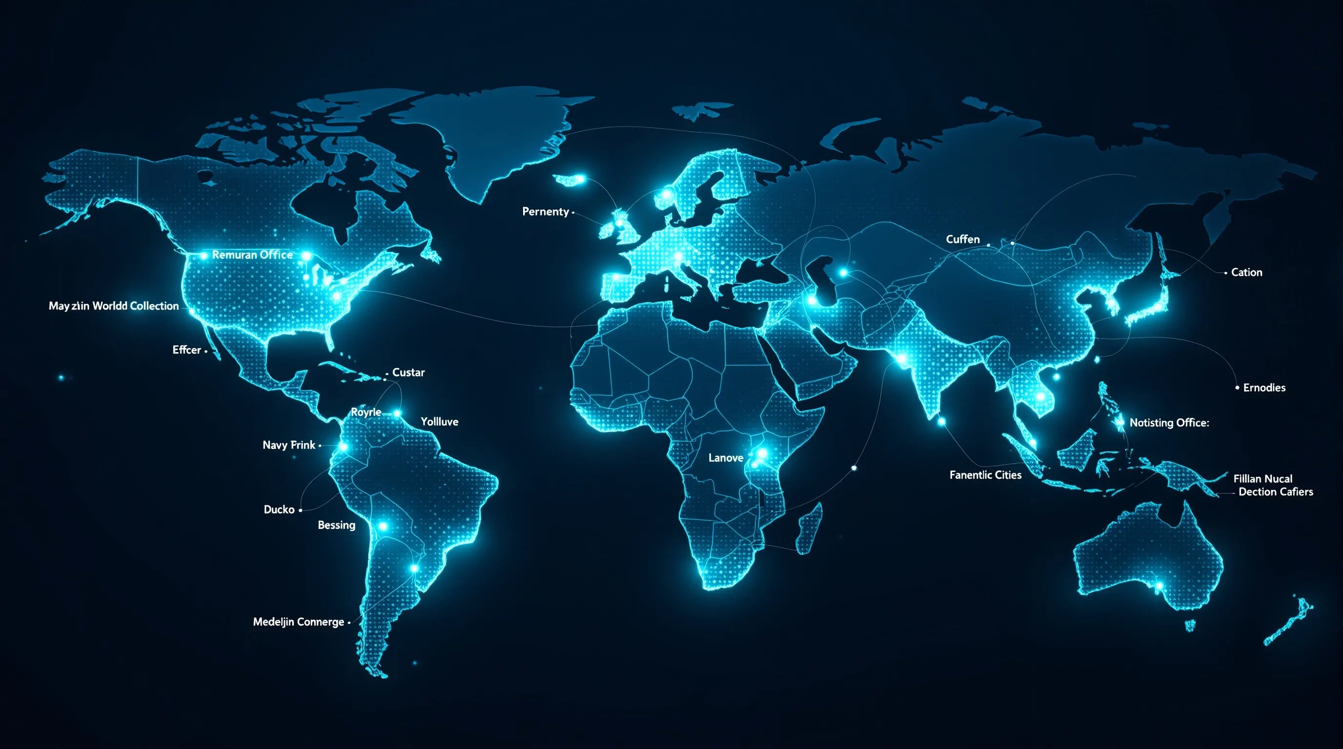 CPCON worldwide asset management operations CPCON global presence map showing worldwide office locations