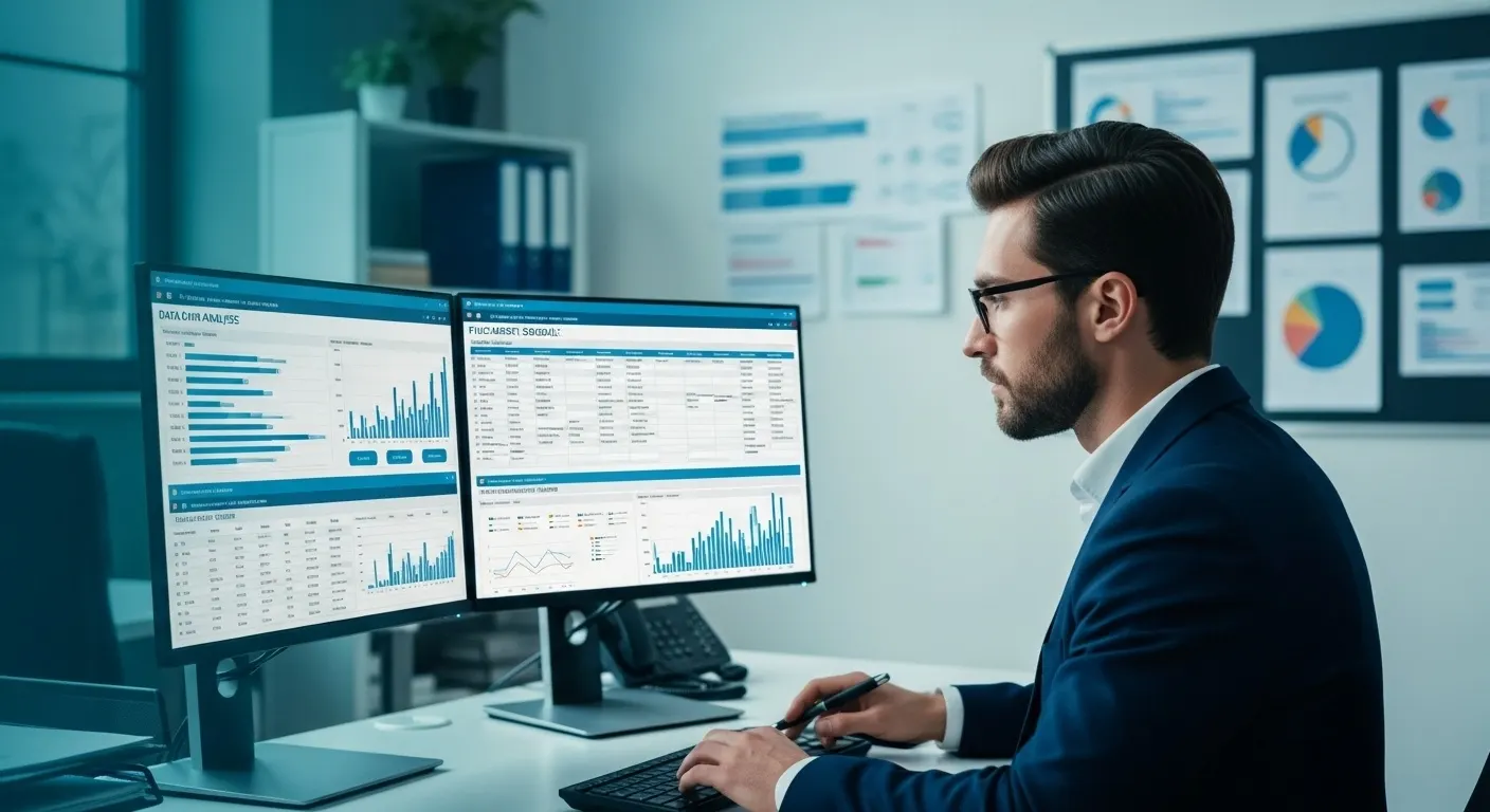 Professional working on fixed asset roll-forward schedules